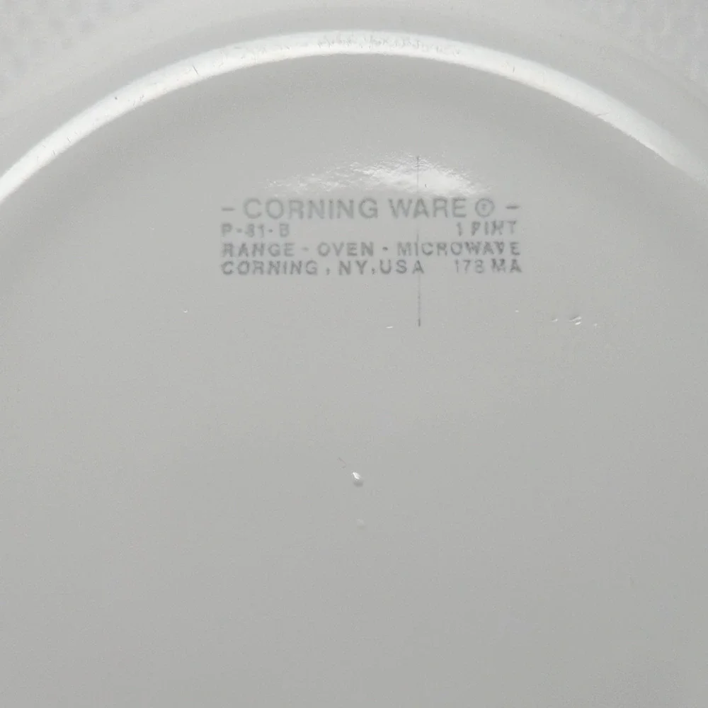CorningWare Blue Cornflower 1 Pint P-83-B Skillets Set 2 Saucepans Vintage 1970s